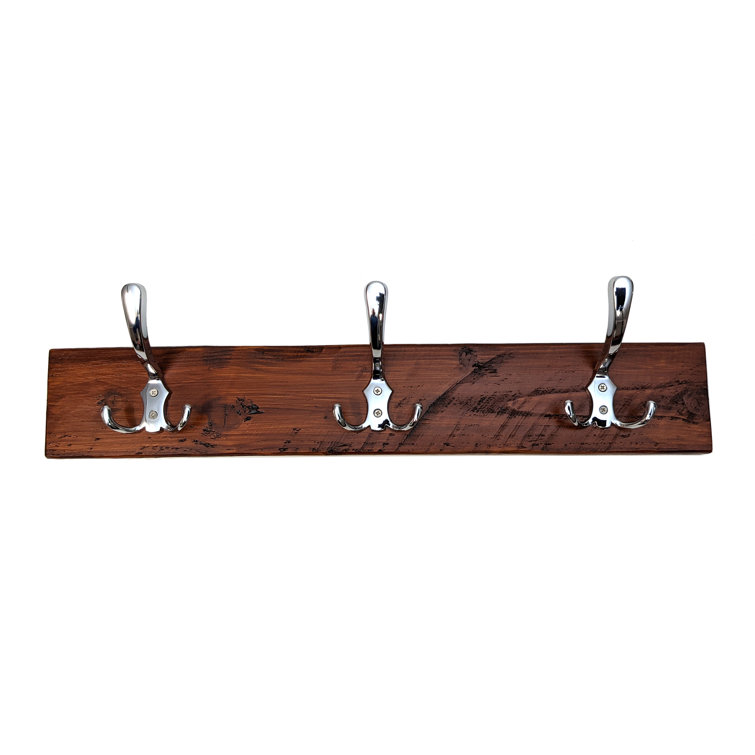 Union Rustic Margrethe Solid Wood 8 Hook Wall Mounted Coat Rack